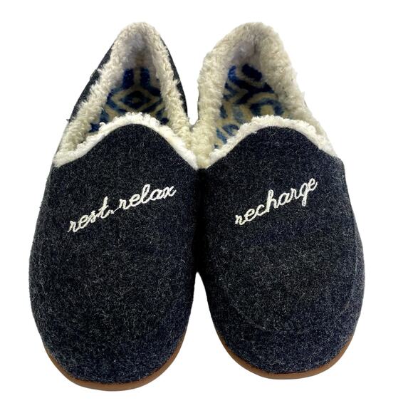 Spenco Footware Dreamy Slipper Classic Rest, Relax, Recharge Gray Women's Sz 7B - Picture 7 of 12